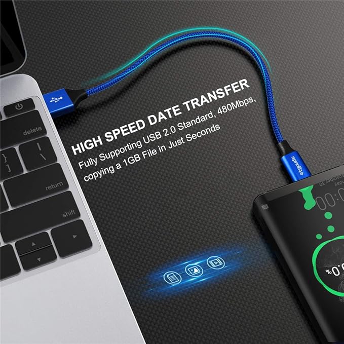 etguuds USB to USB C Cable 1ft, 2-Pack Short USB A to Type C Charger Cord Fast Charging for Samsung Galaxy A15 A25 A35 A55 A54, S24 S23 S22 S21 S20 S10 S10E, Note 20 10, Moto G, for iPhone 16 15