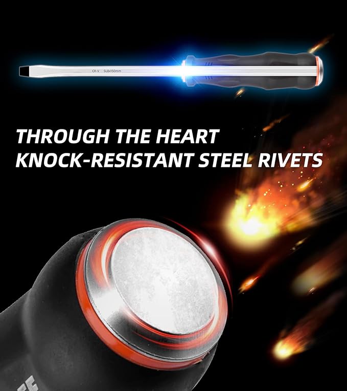 Screwdriver Sets Screwdriver Kit 6-Piece, Professional Cushion Grip Insulated Magnetic Tip Electrician Screwdriver Kits (6-Piece)