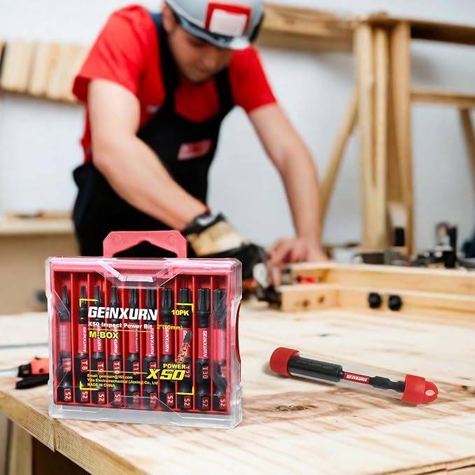 20Pieces 2 In. (T7-T40) Screwdriver Bit Set,Impact Magnetic Multi-Torx Head Bits, S2 Alloy Steel Security Star Bits with 1Pc Impact Bit Holder and Storage M-Box