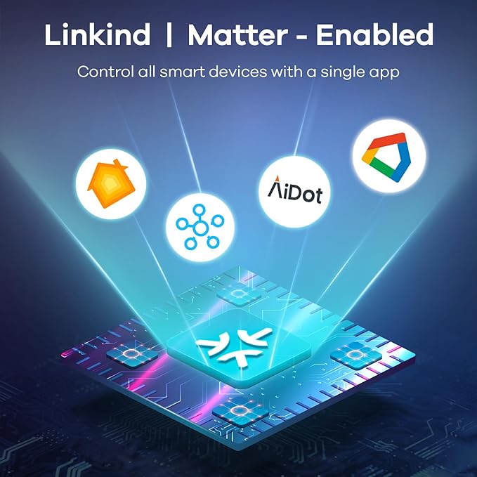 Linkind Matter Smart Light Bulb, BR30 Smart Bulbs, Recessed LED Color Changing Light Bulbs RGBTW, E26 Smart Flood Light Bulbs 650LM 60W Work with Alexa, Apple Home, Google Home, SmartThings, 2Pack