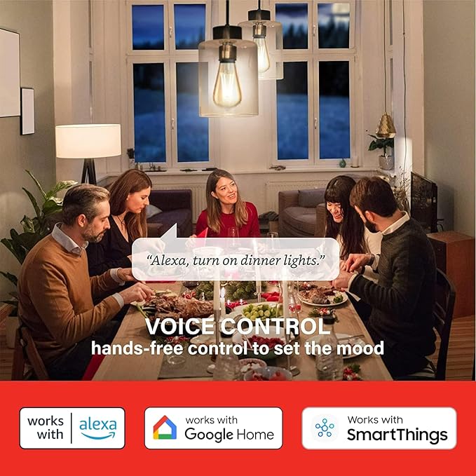 Sengled Zigbee Smart Bulb, Smart Hub Required, Work with SmartThings and Echo with built-in Hub, Voice Control with Alexa and Google Home, Amber Warm 2000K Smart Edison Bulbs, 60W Equivalent 1 Pack
