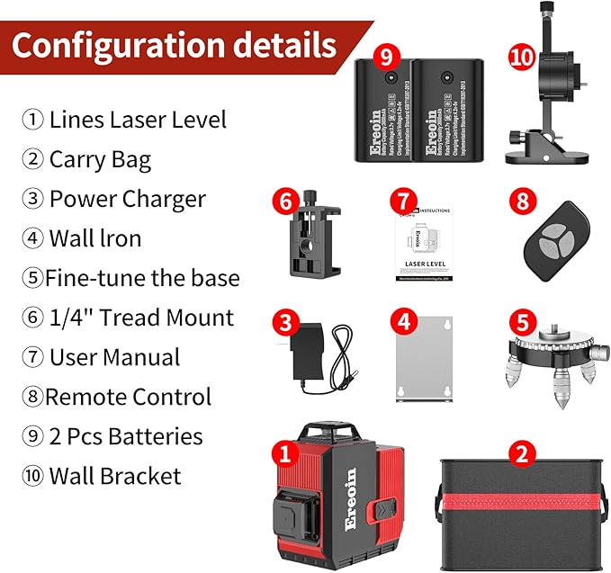 12 Lines Laser Level 3x360° Self Leveling Green Laser Level,3D Green Cross Line for Construction and Picture Hanging,Laser measurement calibration tool,with 2 Rechargeable Battery and Tool Kit