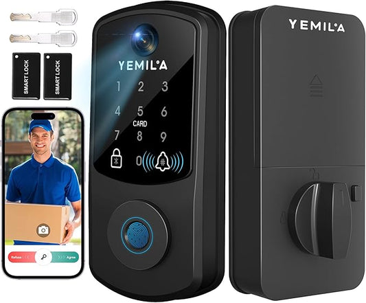 Smart Lock for Front Door: Keyless Entry Door Lock - Electronic Keypad for Exterior Door - Deadbolt Lever Alternative - Easy Installation