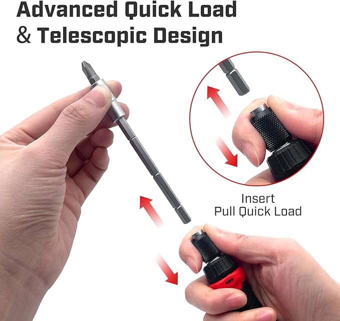 Multi Ratcheting Screwdriver Set: 21 in 1 Magnetic Multiple bits Suitable for Everyday Household Use