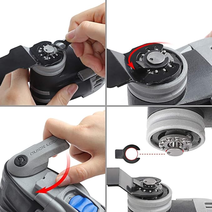 WORKPRO 23-Piece Metal/Wood Oscillating Saw Blades Set for Quick Release Multitool, Blades for Dewalt, Craftsman, Ridgid, Milwaukee, Rockwell, Ryobi and More