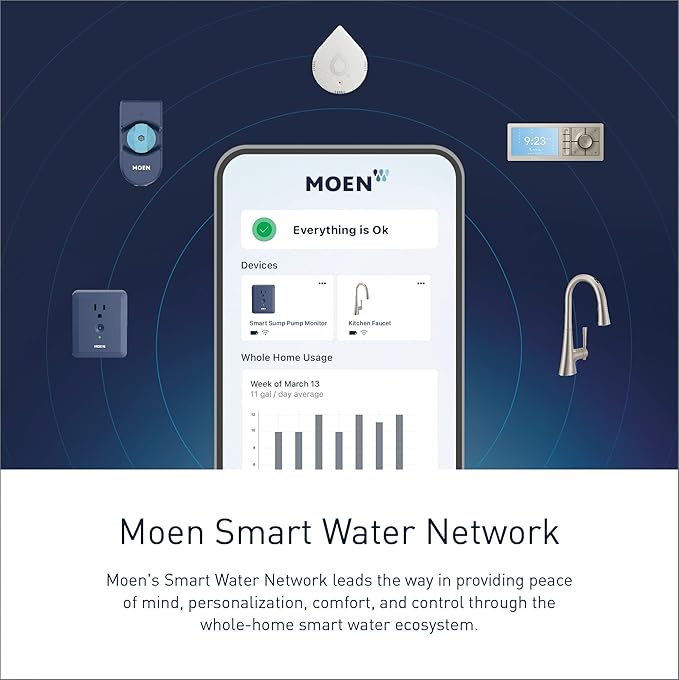 Moen Matte Black Smart Shower 2-Outlet Digital Shower Controller for Thermostatic Shower Valve, TS3302BL