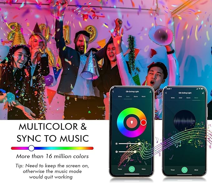 OHLUX Smart Light Bulbs, Color Changing LED Bulbs for Alexa and Google Assistant, 2.4GHz WiFi and Bluetooth with Music Sync, E26 A19, 120V, 4 Pack