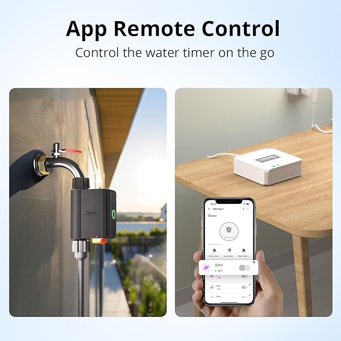 SONOFF Sprinkler Timer Zigbee 3.0 Smart Sprinkler Controller and Zigbee Bridge Pro Hub, ZigBee 3.0 Smart Gateway, SWV-NH and ZB Bridge-P