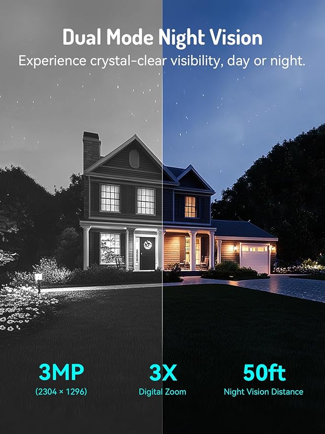 blurams 2K Solar Outdoor Camera Wireless, 360° PTZ Security Cameras Wireless Outdoor with Human Auto Tracking, R/Color Night Vision, Battery Powered, 2.4GHz Only, 2Pack