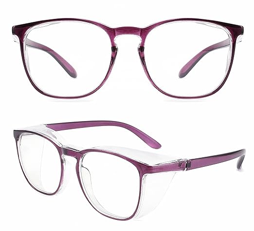 Alsenor Safety Glasses Anti Fog Goggles Protective Eyewear Blue Light Blocking Anti Dust UV Protection Glasses For Men Women (New-Purple)