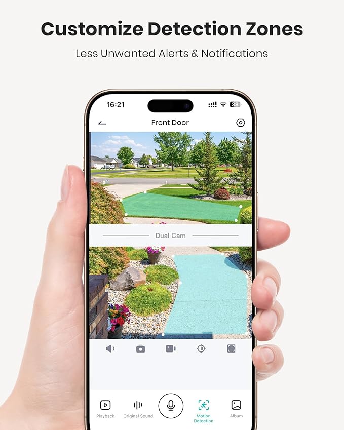 Doorbell Camera Wireless, 2K Dual Lens Video Doorbell with Chime, Outdoor Security Cemera with AI Smart Human Detection, 2-Way Audio,Voice Changer, Night Vision, Compatible with Alexa