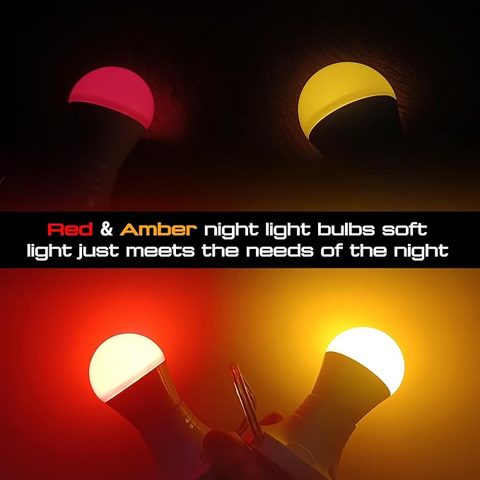 E12 Candelabra Red Light Bulbs for Sleep 25w-40w Equivalent, 625nm Red Light Bulbs 3W 300LM, G45 Blue Light Blocking, E12 Small Base for Bedroom Porch Christmas Holiday Festival, Non-Dimmable, 2 Pack