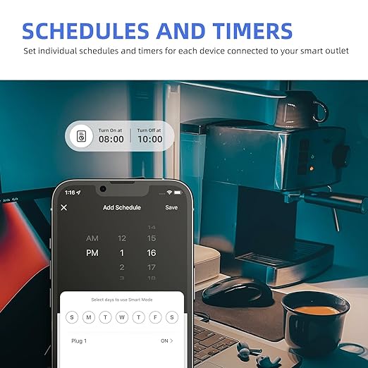 Smart Wall Outlet, 2 Individually Controlled Ports, 15Amp TR Receptacle Compatible with Alexa and Google Assistant, 2.4 GHz WiFi Outlet, Remote Control, White, ETL & FCC Approval