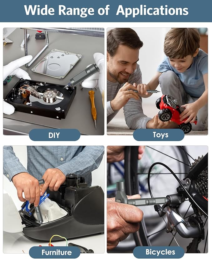 Upgraded 42 in 1 Magnetic Screwdriver Set, Ankilo DIY Ratchet Screwdriver Set With T Handle, Blue Portable Storage Case, DIY Repair Tool Kit Gifts, for Home, Bike, Repairs