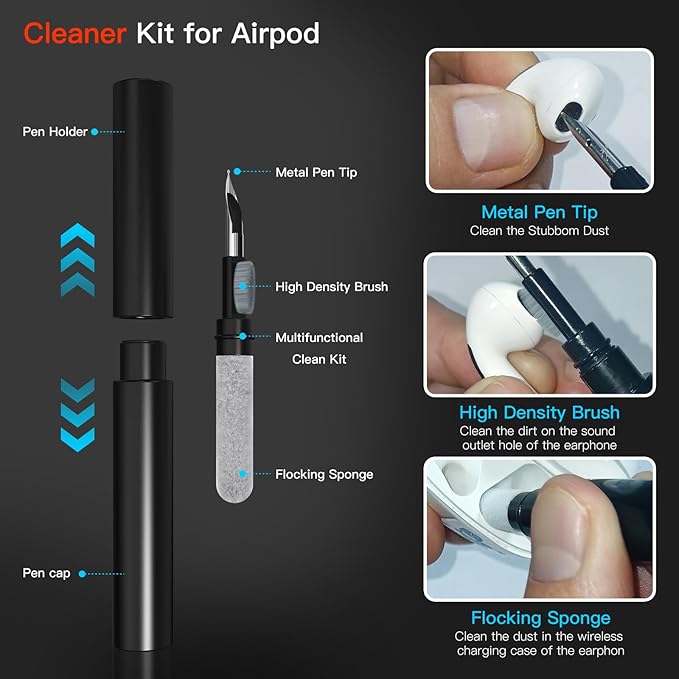 Electric Screwdriver Kits 66 in 1, Mini Screwdriver Sets, Precision Screwdriver Rechargeable with 56 Bits, Earphones Cleaner, Screwdriver Repair Tools for Camera, Laptop(Black)