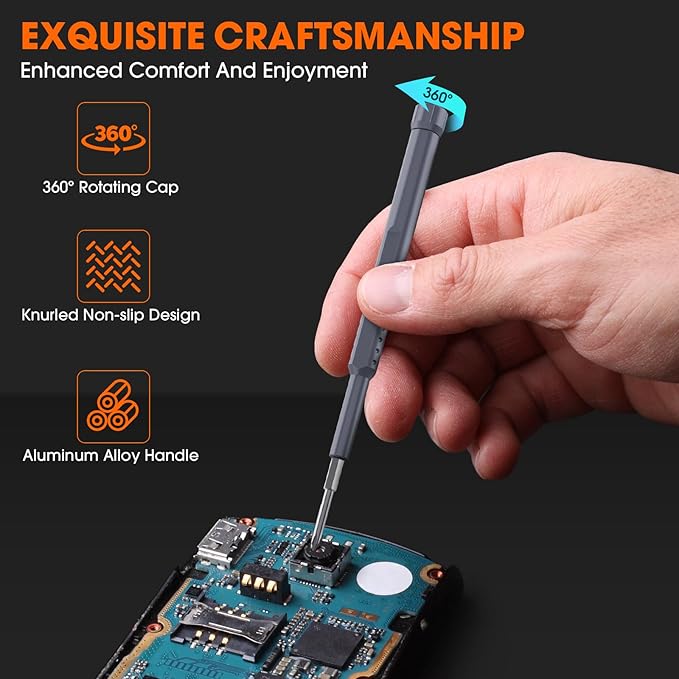 73 in 1 Precision Screwdriver Set, Small Mini Micro Screwdriver Set for DIY PC Computer Electronics, Magnetic Professional Repair Hand Micro Tool Kit, Reliable and Easy-to-Use