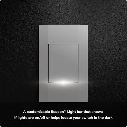 Smart Light Switch (Gen 2) by Deako, Single Pole, 3-Way, 4-Way, 2.4 GHz Wi-Fi, Programmable, Remote App, Voice Control w/Alexa, Google Assistant, Samsung, No Hub Required, Neutral Wire Required, White