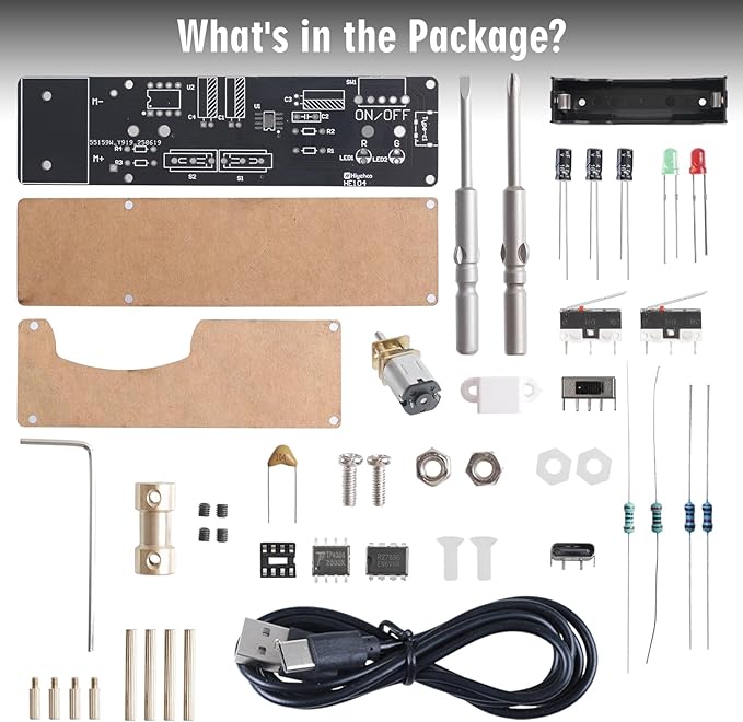 Solder Practice Kitโ DIY Handheld Rechargeable Electric Screwdriver Soldering Kit with 2 Screwdriver Bits, Electronics Soldering Practice Project STEM Learning DIY Repair Kit for Teens & Adults