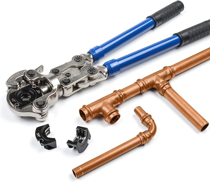 iCrimp Copper Pipe Pressing Tool Kit with Cutter&Deburring Tool for ProPress Copper Fitting-Manufactured by IWISS