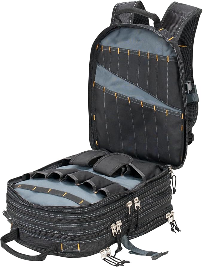Custom Leathercraft1132 75-Pocket Tool Backpack