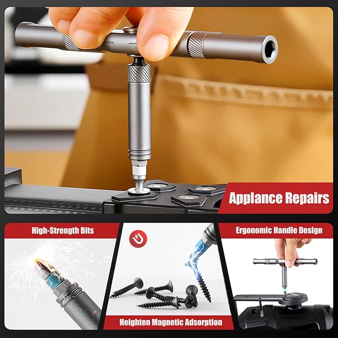 24 In 1 DIY Screwdriver Set Magnetic, 2025 New Multi Bit Screwdriver Sets Portable, Precision Screwdriver Kit Durable, Toolbox Screwdriver Set Suitable for Home Repair (1)