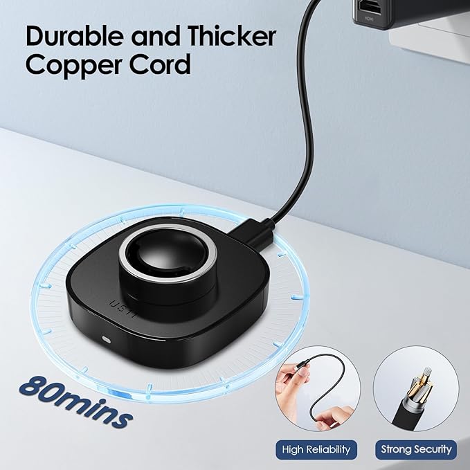 Compatible with Oura Ring Gen3 Charger - Size 8 - Fast Charging Dock with USB-C Cable for Smart Ring (8)