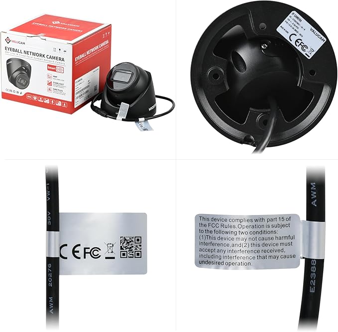 4MP PoE Turret IP Camera Black Starlight 0.006Lux@F1.6 PoE Camera Outdoor, Smart Human/Vehicle Detection, Intrusion Tripwire Alarm, 2.8mm Wide Angle Lens, DMSS & SmartDSS
