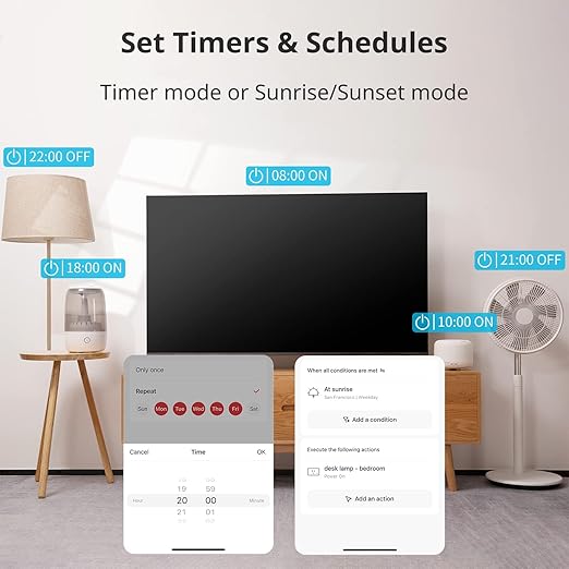 ใ2025 Newใ SwitchBot Smart Plug Mini 15A(4 Pack), Energy Monitor, Smart Home WiFi(2.4GHz) & Bluetooth Outlet, Compatible with Alexa & Google Home, APP Remote Control & Timer Function, No Hub Required
