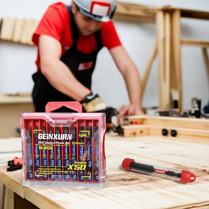 30Pieces Impact Security Torx(T7-T40) Screwdriver Bit Set, Magnetic Multi-Hollow Torx Head Bits, S2 Alloy Steel Star Bits with 1Pc Impact Bit Holder and Storage M-Box