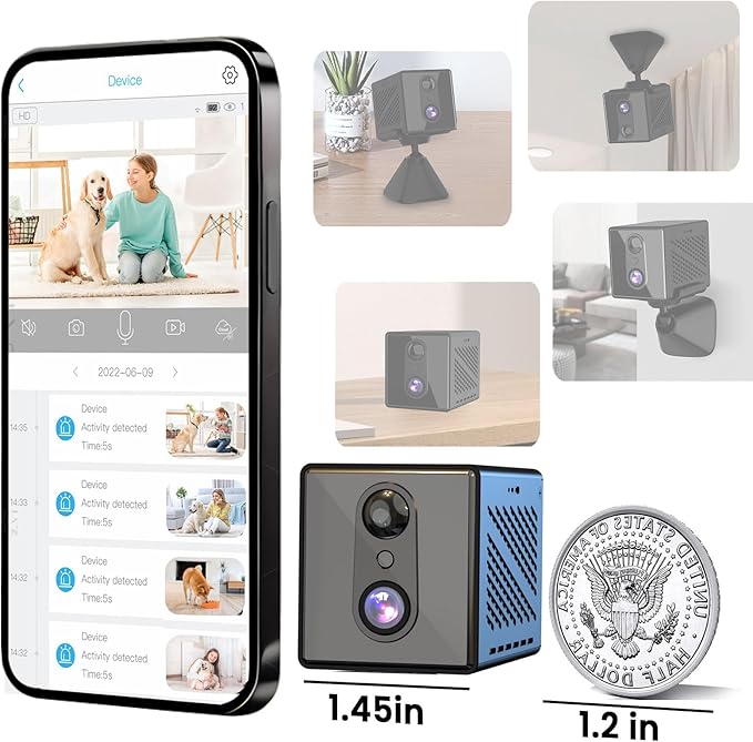 2025 Upgraded 4K Security Camera, 5GHz WiFi Indoor Camera, Home Security Camera with Night Vision, Motion Sensor, Long Battery Life, Motion Detection, Remote Viewing, Wireless Surveillance Cam