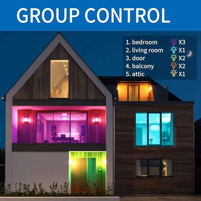 ANWIO Smart Light Bulbs, Smart Candelabra LED Bulb, Smart Chandelier Light Bulbs, 4.9W (40W Equivalent) 470LM, E12 Smart Bulbs, Compatible with Alexa Google, Only 2.4GHz WiFi No Hub Required, 2 Pack