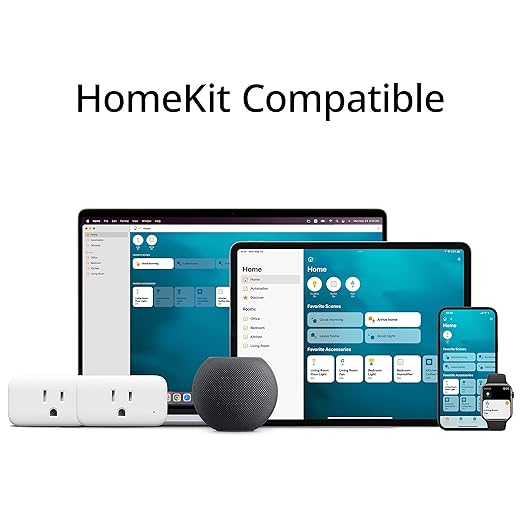 ใ2025 Newใ SwitchBot HomeKit Smart Plug Mini 15A, No Hub Required, Energy Monitor, WiFi(2.4G Only) Outlet Works with Apple HomeKit, Alexa, Google Home, App Remote Control & Timer Function(4 Pack)