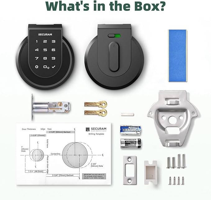 Touch Fingerprint Smart Lock, Black, Biometric, Bluetooth Enabled, Auto Lock, Voice Control via Alexa or Google