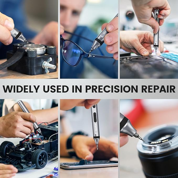 KINGTOP 52‑in‑1 Precision Screwdriver Set – S2 Steel Magnetic Bits, Anti‑Slip Handle, Pop‑Up Aluminum Case – Mini Electric Screwdriver Kit for Electronics Repair, Phones, Laptops & Gadgets