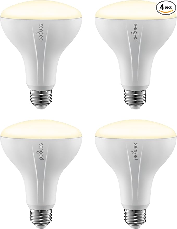 Sengled Smart Bulb, Zigbee Hub Required, Smart Light Bulb Works with Alexa, Google Home, SmartThings, Homekit and Siri, BR30 Dimmable Flood Light Bulb for Cans, Soft White 2700K, 650 LM, 9W, 4 Pack