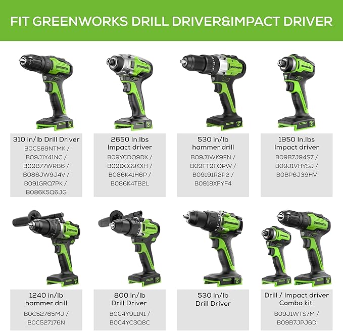 Greenworks 40 Piece Impact Rated Driving Set, Screwdriver Bit Set