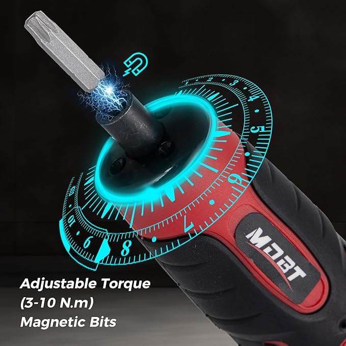 3.6V Cordless Impact Screwdriver Set with 1.5Ah Rechargeable Lithium Battery, 1/4" Chuck, 3-10 N.m Torque, 300RPM, Includes Magnetic Bits & Case – Electrician Tools