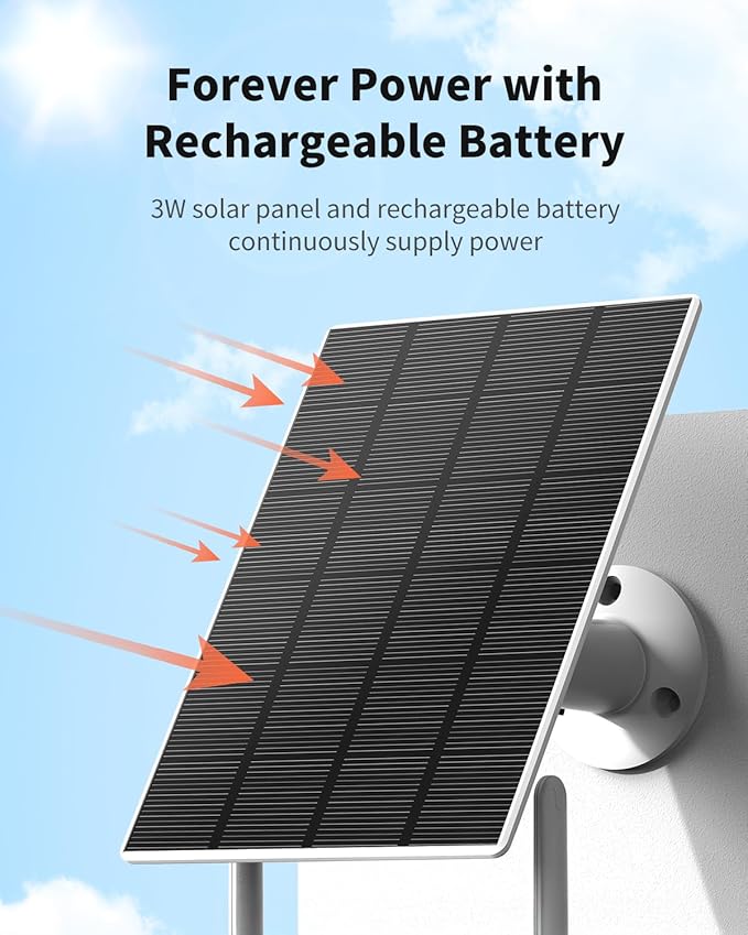 Aume Security Cameras Wireless Outdoor, Add-on Camera for Home Security System with 360° Panoramic View, Spotlight Night Vision, Able to Connect Homebase (not Included), No Subscription