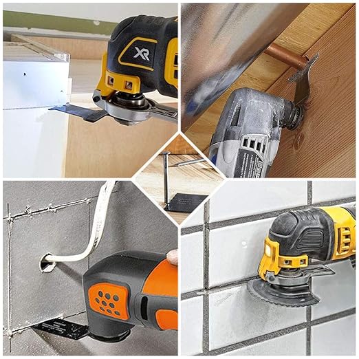 20PCS Wood/Metal Oscillating Multitool Quick Release Saw Blades Fit Fein Multimaster Porter Cable Black & Decker Bosch Dremel Craftsman Ridgid Ryobi Makita Milwaukee Dewalt