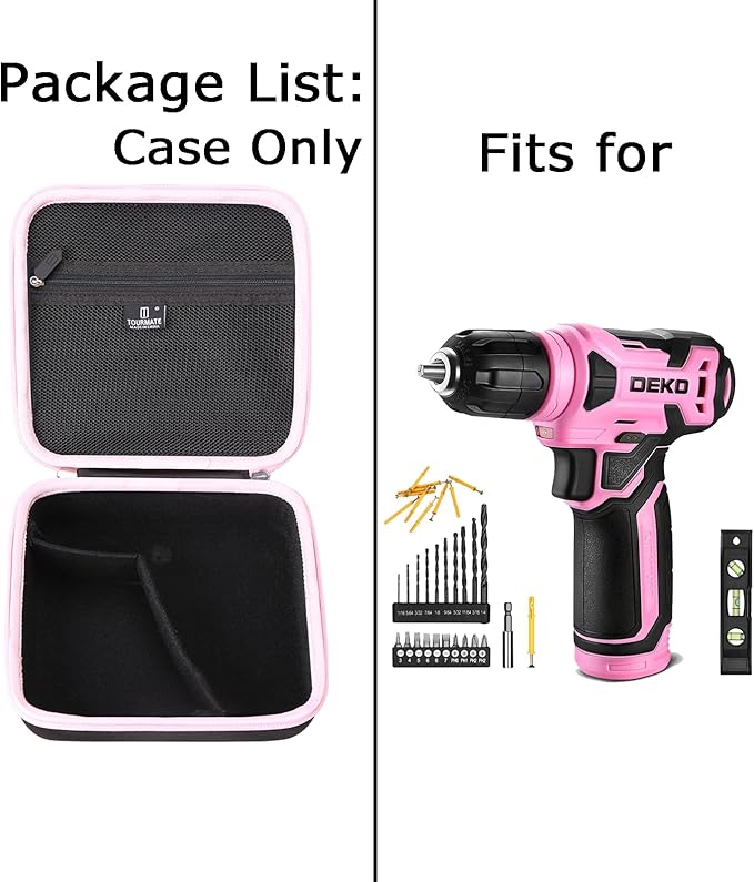 Storage Case for DEKOPRO 8V/COMOWARE/PULITUO/PULITUO Cordless Drill - Drill Bit Set Hard Case, Carrying Case (Box for Sale)