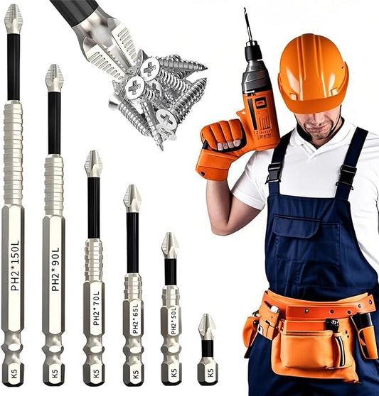 High Magnetic Screwdriver Drill Bit Set, Non-Slip And Durable Screwdriver Drill Bit, Universal Anti-Slip Magnetic Electric Precision Screwdriver Set, 25 50 65 70 100 150mm