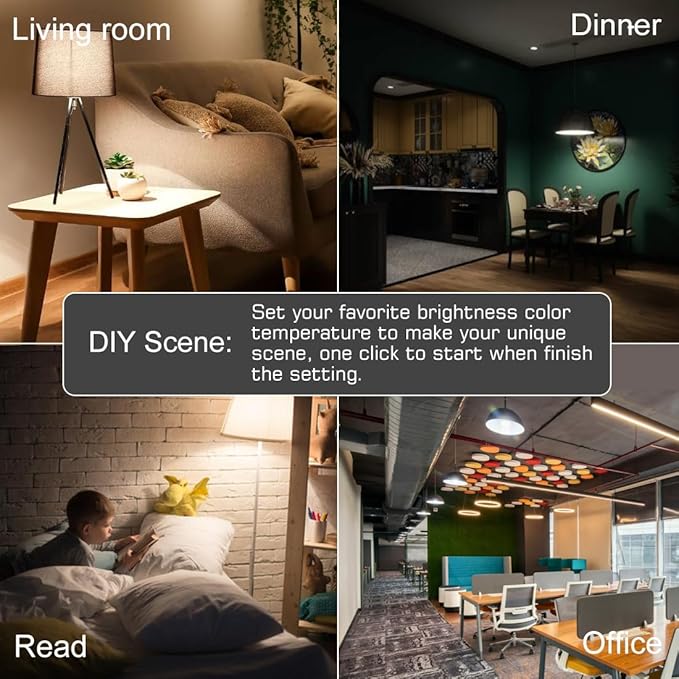 UCB Alexa Light Bulb 1300LM, 12W Smart Light Bulbs Warm White to Daylight Tunable, A19 E26 Bluetooth LED Bulbs for Bedroom Kitchen Living Room Office(12 Pack)