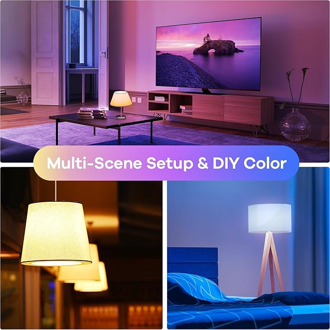 Linkind Matter Smart Light Bulb, BR30 Smart Bulbs, Recessed LED Color Changing Light Bulbs RGBTW, E26 Smart Flood Light Bulbs 650LM 60W Work with Alexa, Apple Home, Google Home, SmartThings, 2Pack