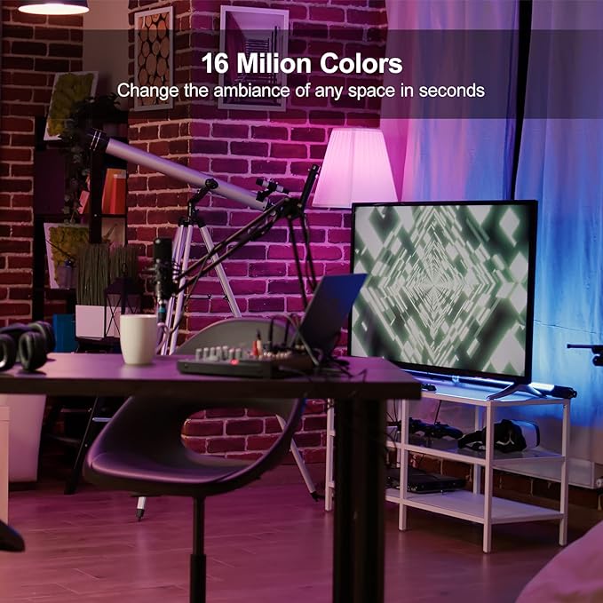 Zigbee A15 Smart Bulbs, Compatible with Hue*, Alexa, Google & ConBee (Hub Required),E26, 5W=40W, Color Changing, Dimmable WiFi Light Bulbs, 2Pack