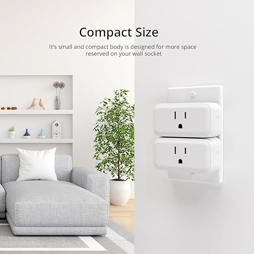 SONOFF S40 Smart Plug with Energy Monitoring, 15A Smart Outlet ETL Certified, Compatible with Alexa & Google Home, IFTTT Supporting, No Hub Required, 2.4Ghz WiFi Only