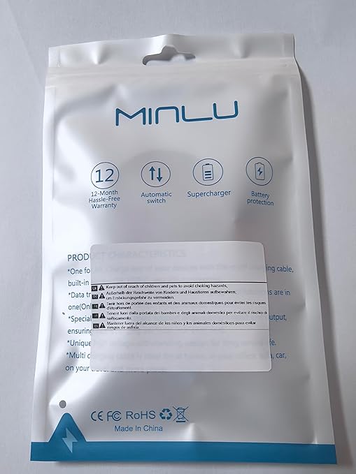 6 in 1 Multi Charging Cable, 2Pack 10Ft USBC Multi Chargers for All Devices Braided USB A/C to Lightning/Type C/Micro USB Ports Universal Charger Cord for iPhone Series/Samsung/Tablets/PS and More