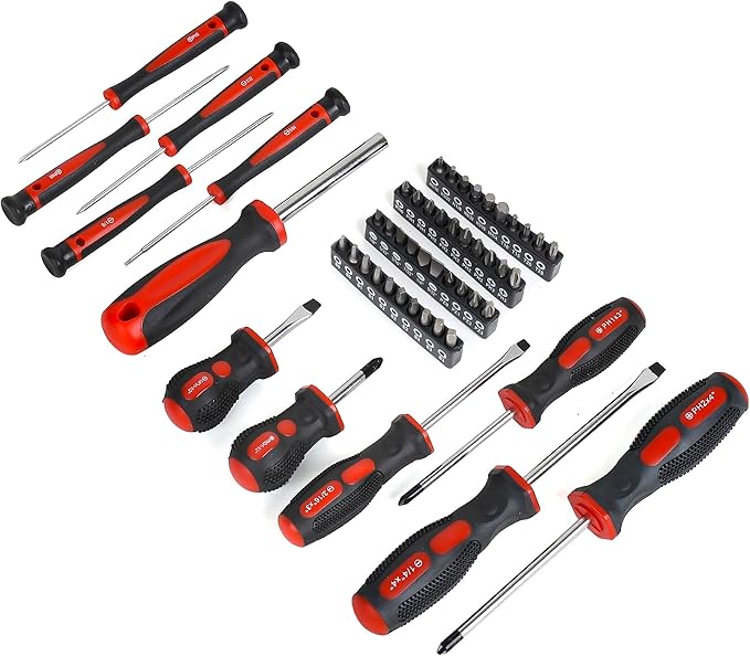 FASTPRO 220-Piece Home Tool Set, Household Repairing Tool Kit, with 12-Inch Wide Mouth Open Storage Tool Bag, Red