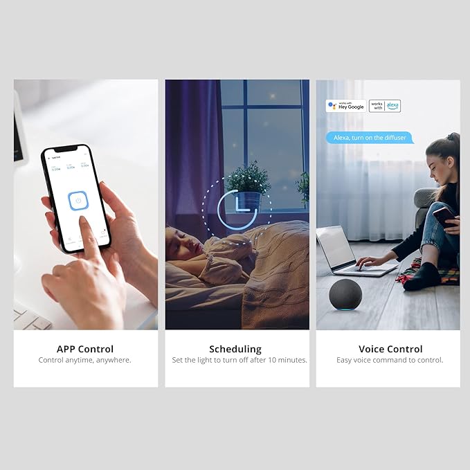 SONOFF S40 Lite 15A WiFi Smart Plug ETL Certified, Smart Socket Outlet Timer Switch, Compatible with Alexa & Google Home, IFTTT Supporting, No Hub Required 4-Pack