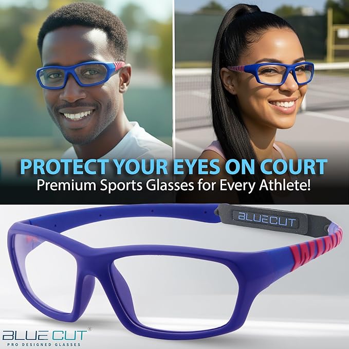 BLUE CUT Sports Protection Goggles, Anti-Fog Lenses Safety Glasses for Basketball, Pickleball and All Outdoor Sports
