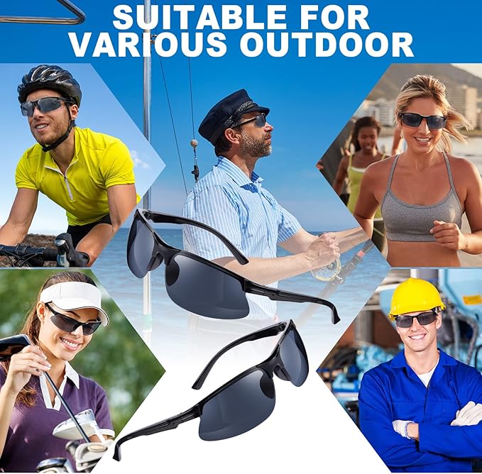 Kathfly 36 Pcs Safety Glasses Work Scratch Resistant Glasses Protective Safety Goggles Eyewear with Lens(Black)